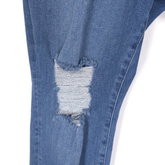 GOOD AMERICAN Women’s Jeans Distressed High Rise Blue 752 GLC873TINA Size 18 - Picture 12 of 14